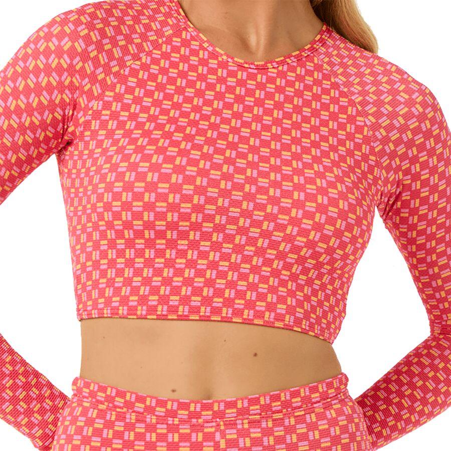 Rip Curl Shell Cove Crop Rashguard Red