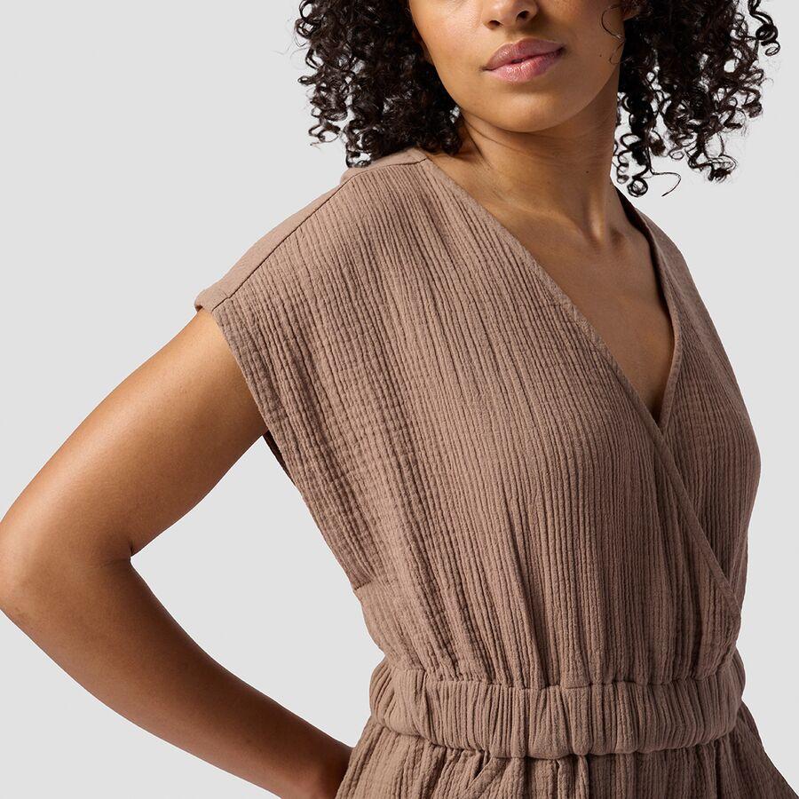 Backcountry Sleeveless Cotton Gauze Jumpsuit - Women's Fossil