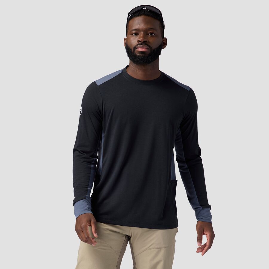 Backcountry Slickrock Drirelease Long-Sleeve Tech T-Shirt - Men's Black/Turbulence