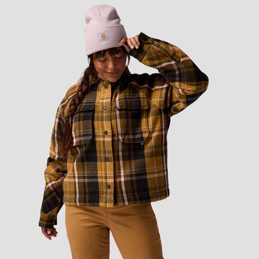 Backcountry Venture Pile-Fleece Lined Flannel Jacket - Women's Bistre Plaid