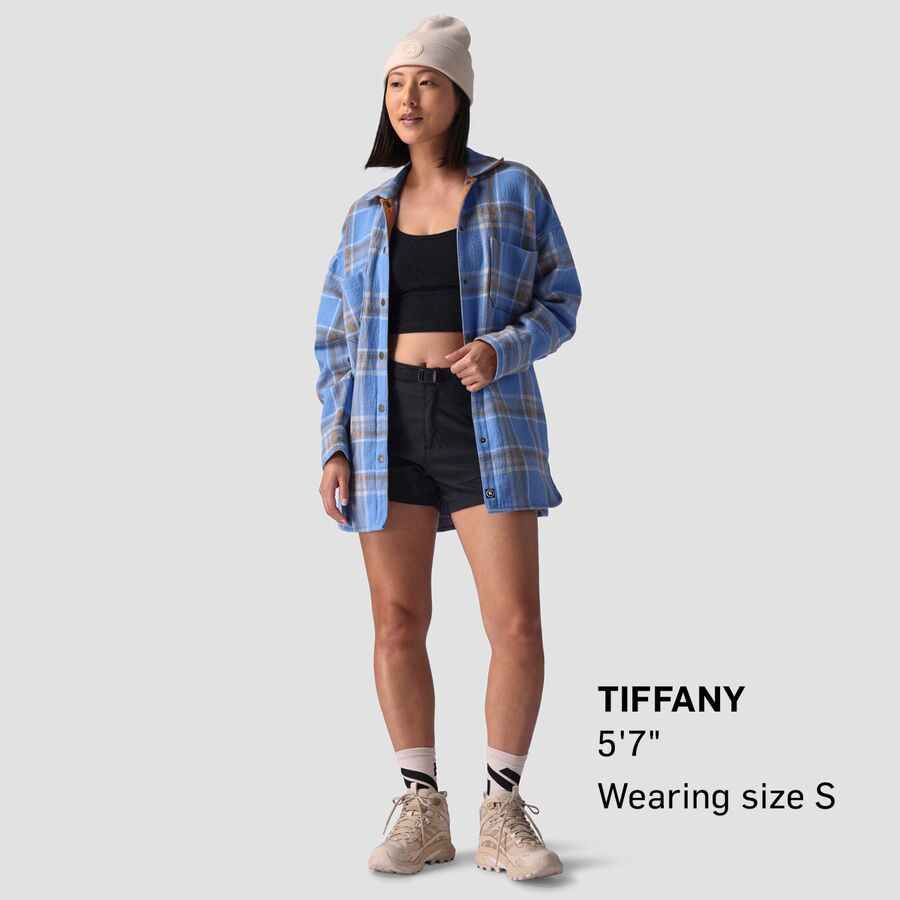 Backcountry Venture Stretch Flannel Jacket - Women's Deja Blue Plaid