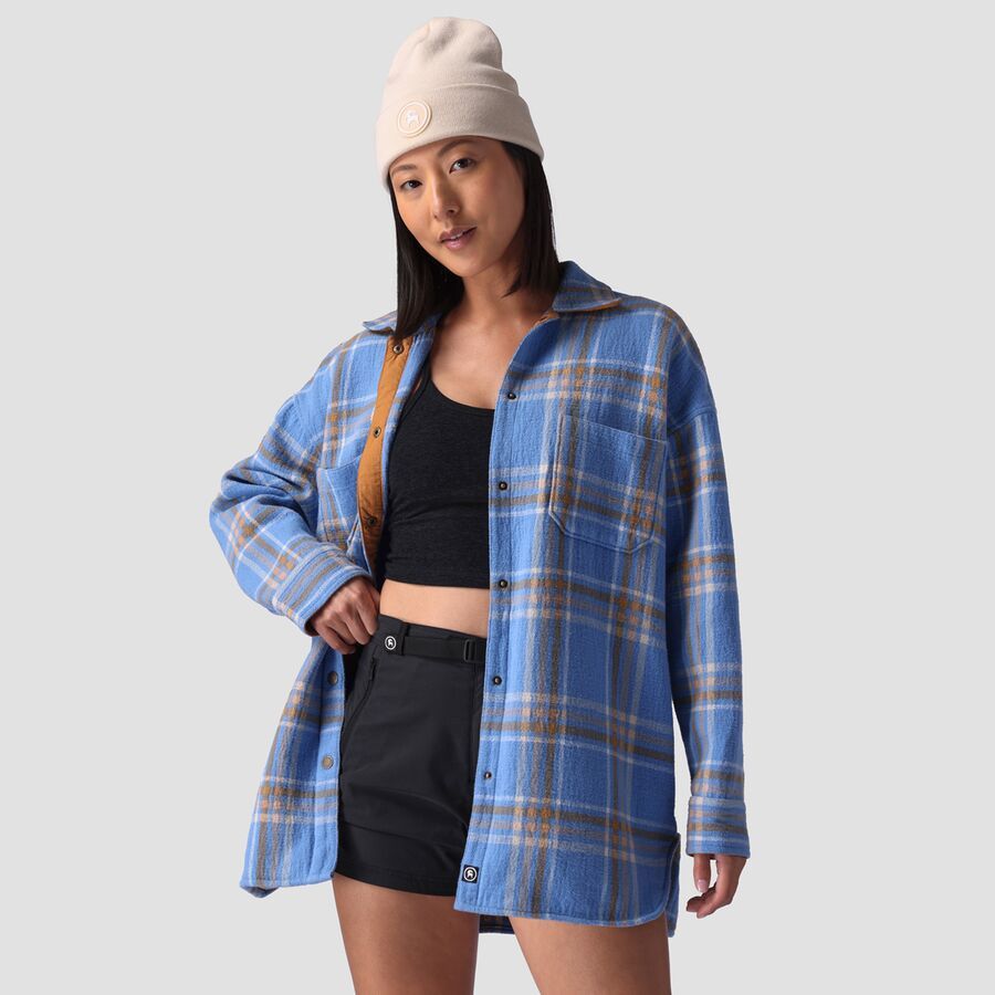 Backcountry Venture Stretch Flannel Jacket - Women's Deja Blue Plaid