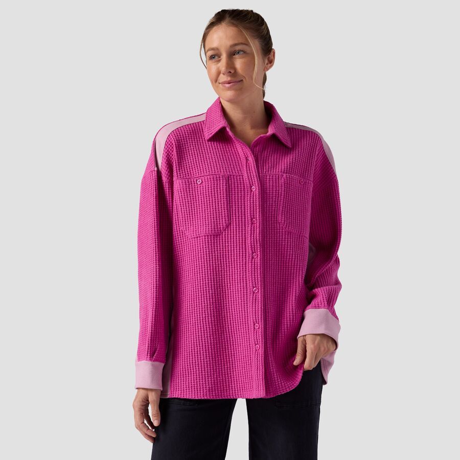 Backcountry Waffle Button-Up - Women's Rose Violet
