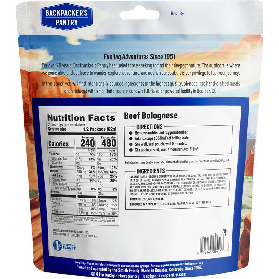 Backpacker's Pantry Beef Bolognese One Color