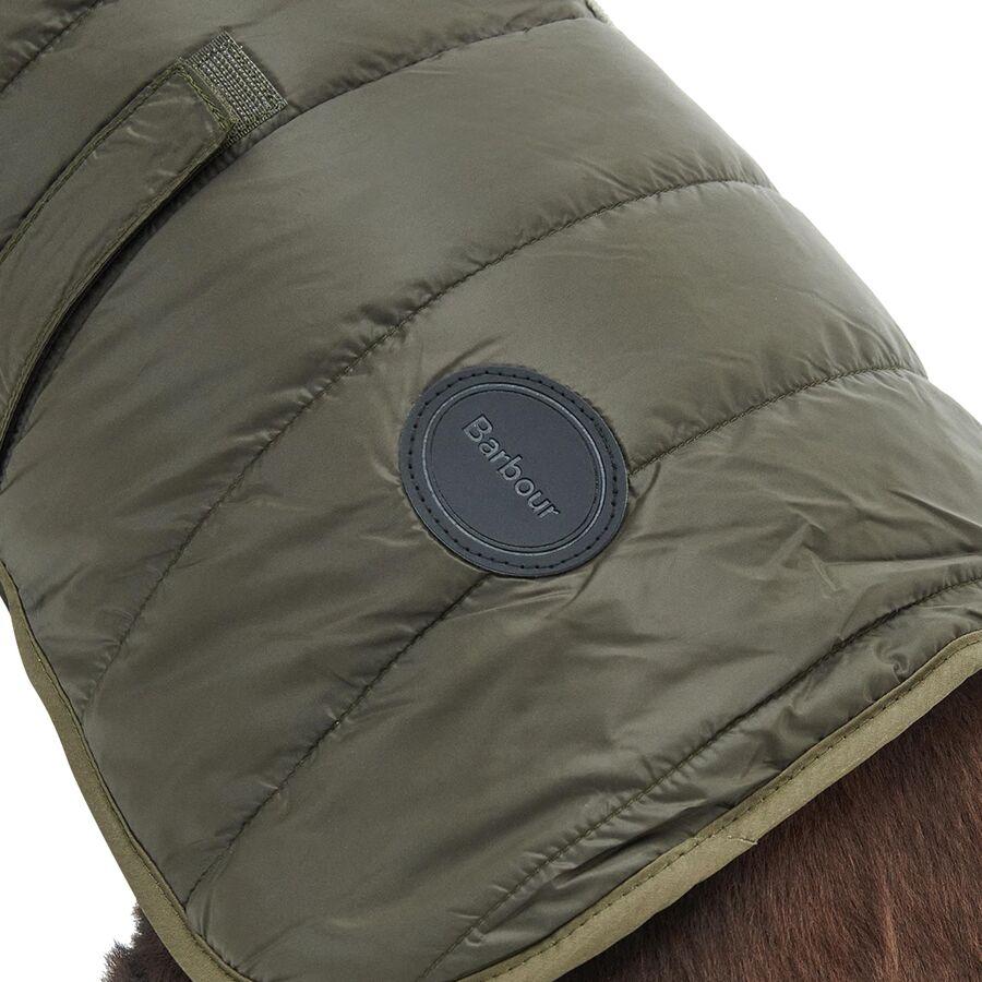 Barbour Baffle Quilted Dog Coat Dark Olive