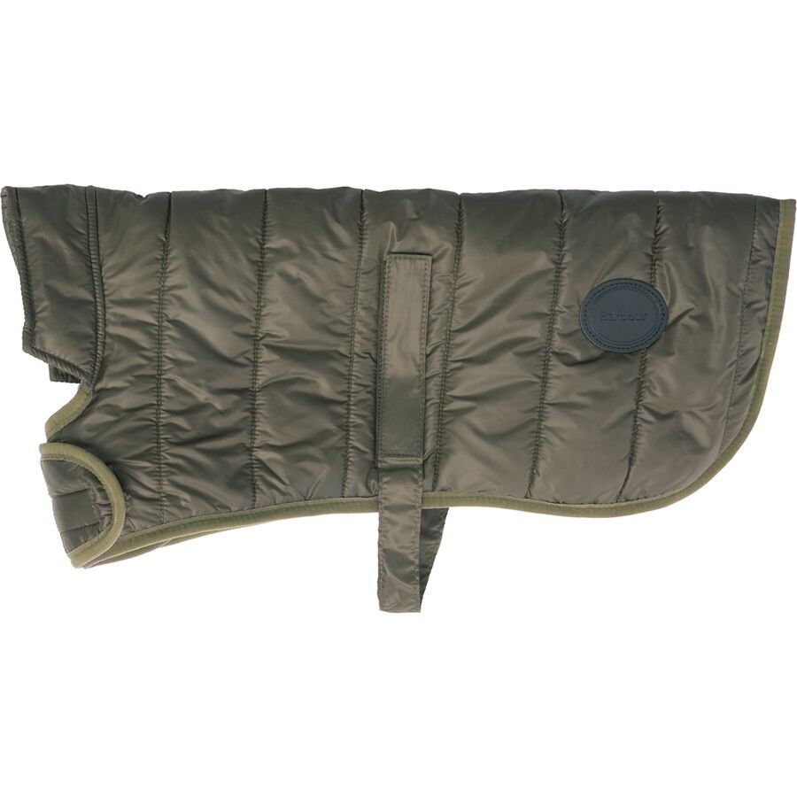 Barbour Baffle Quilted Dog Coat Dark Olive