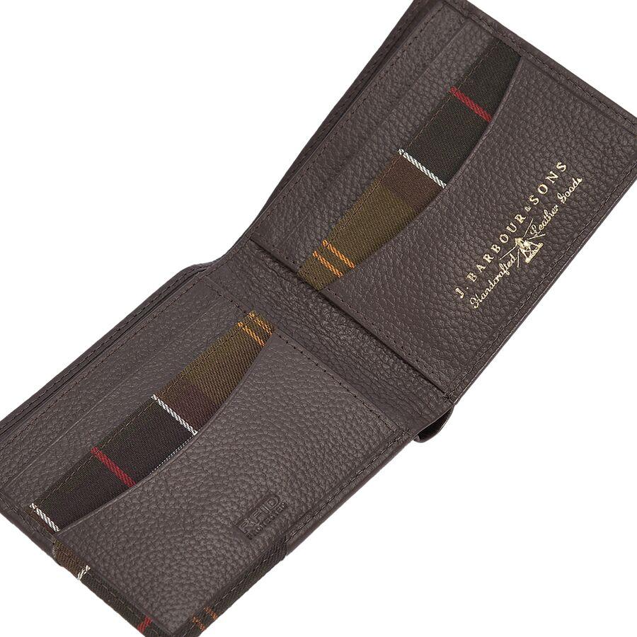 Barbour Tarbert Leather Wallet - Men's Chocolate Brown