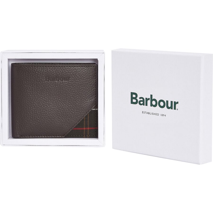 Barbour Tarbert Leather Wallet - Men's Chocolate Brown
