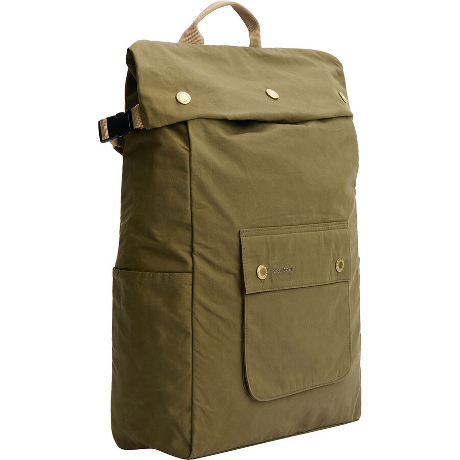 Barbour Transport Foldover Backpack Bag Dusky Green