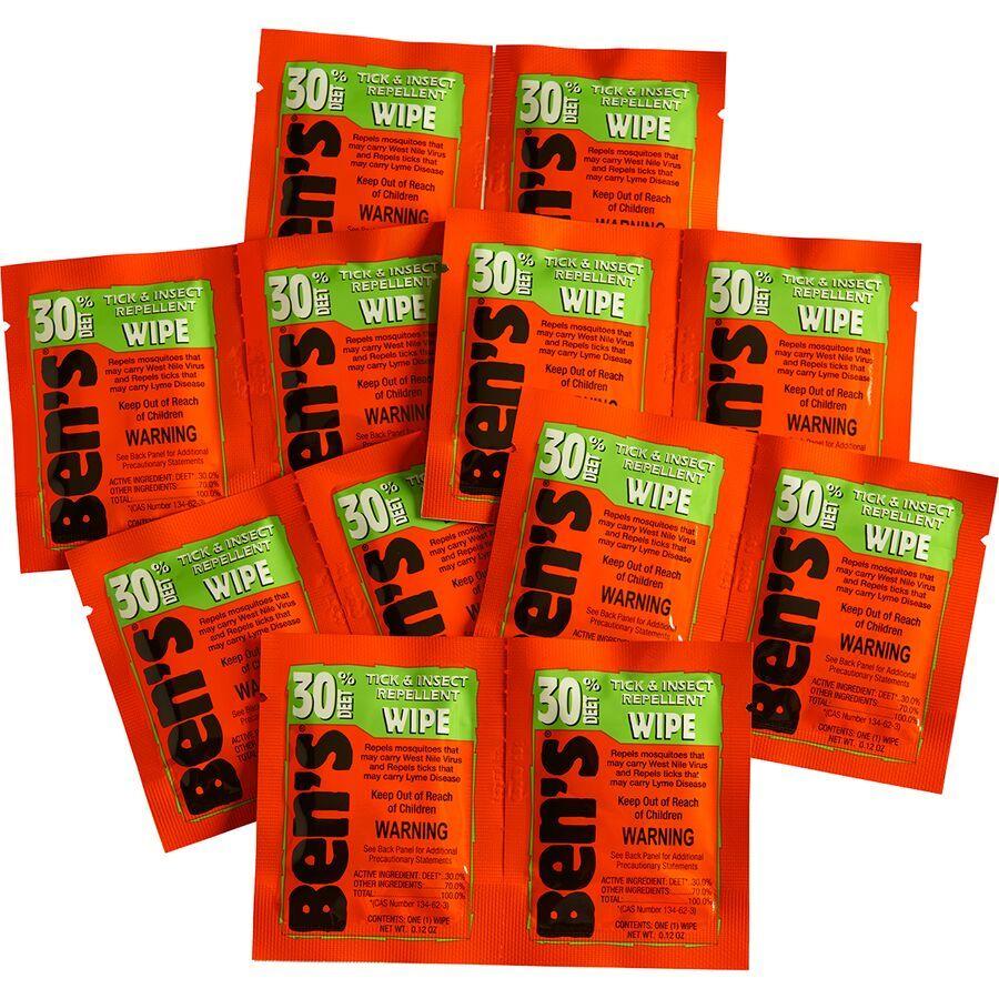 Ben's 30% Tick & Insect Repellent Wipes One Color