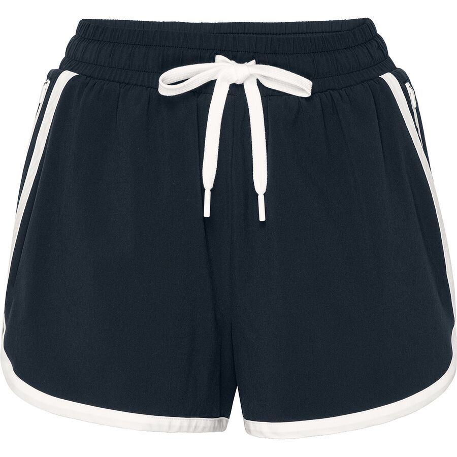 Beyond Yoga The Course Short - Women's Nocturnal Navy/True White
