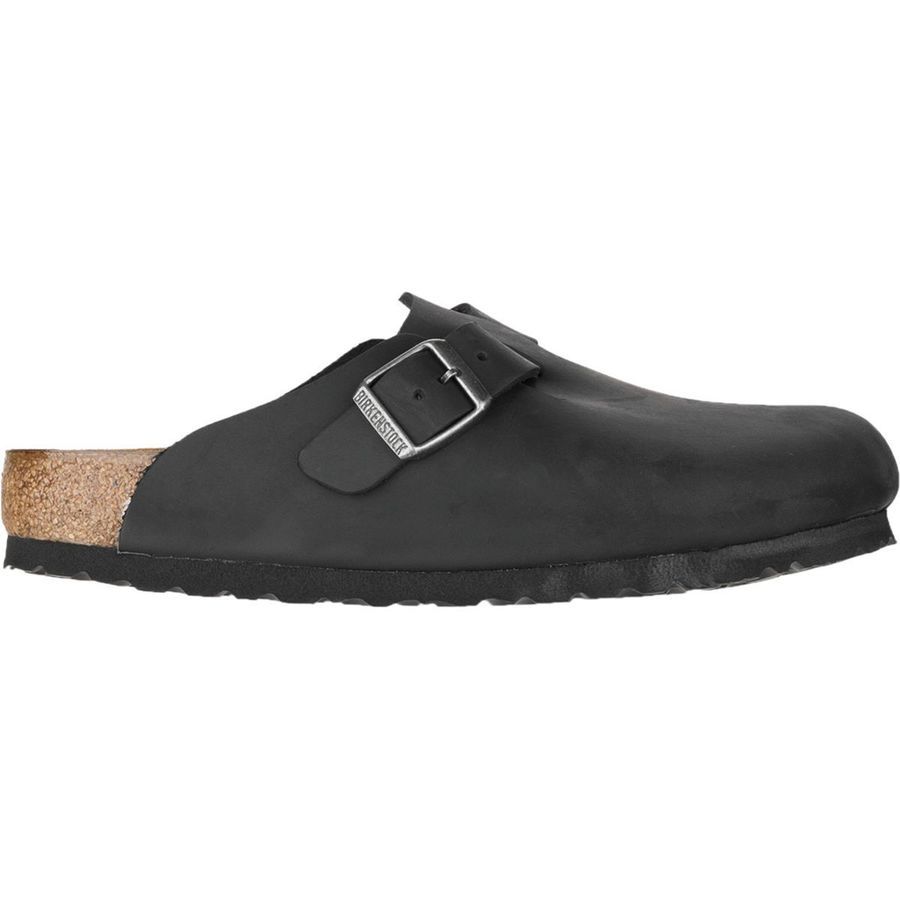 Birkenstock Boston Leather Clog - Men's Black Oiled Leather