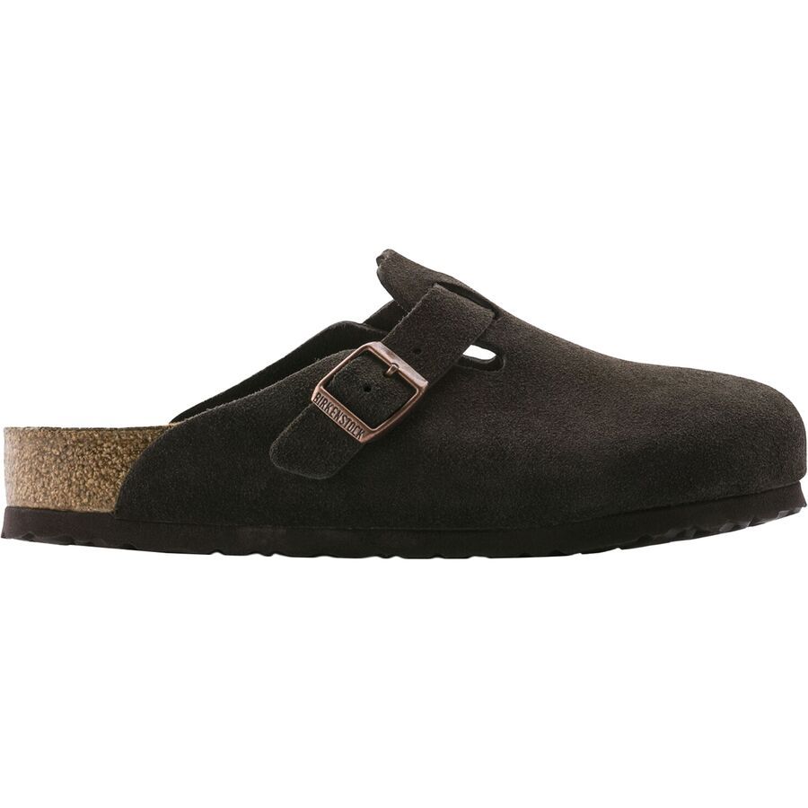 Birkenstock Boston Soft Footbed Suede Clog - Men's Mocha Suede