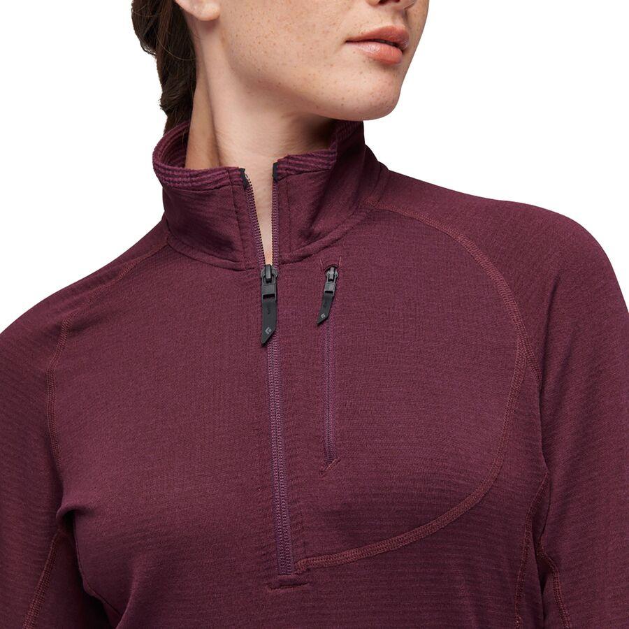 Black Diamond Coefficient LT 1/4-Zip Pullover - Women's Blackberry
