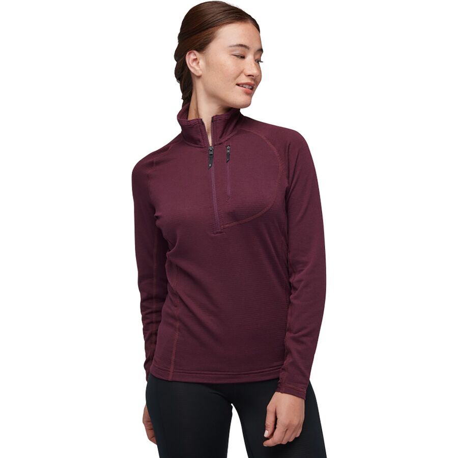 Black Diamond Coefficient LT 1/4-Zip Pullover - Women's Blackberry