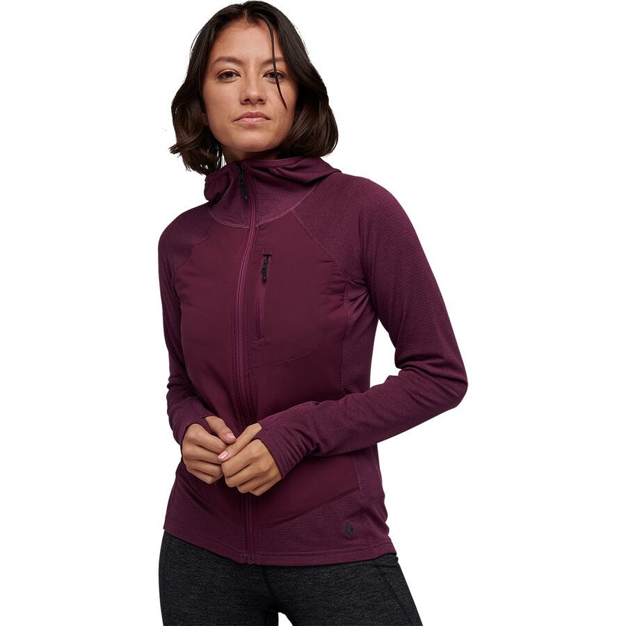 Black Diamond Coefficient LT Hybrid Hoodie - Women's Blackberry