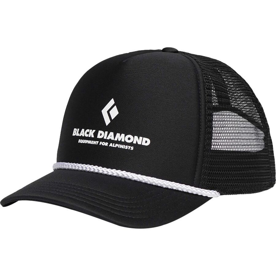 Black Diamond Flat Bill Trucker Hat Black/Black Eqpmnt for Alpnst