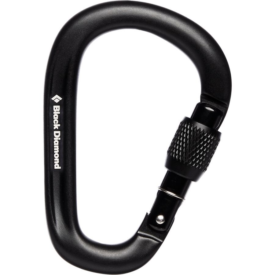 Black Diamond PearLock Screwgate Carabiner Black