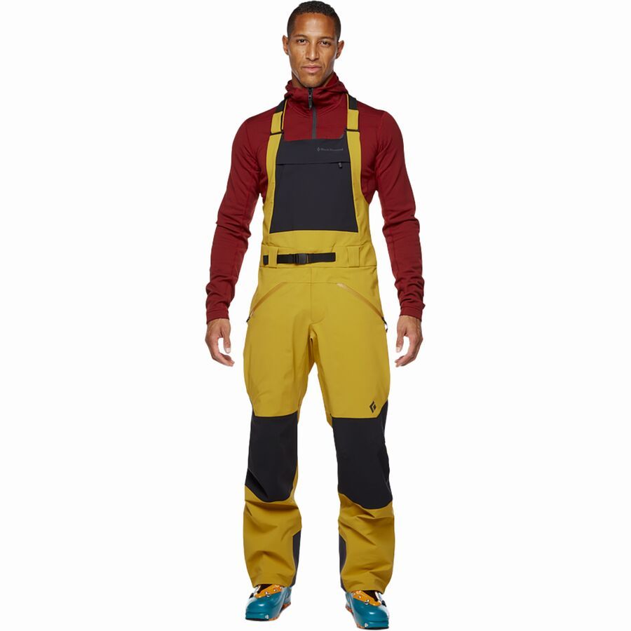 Black Diamond Recon Stretch Bib Pant - Men's Amber/Black