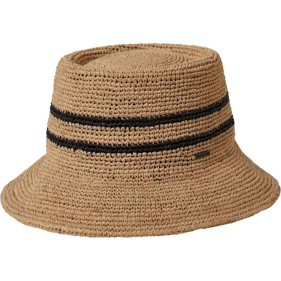 Brixton Ellee Straw Bucket Hat - Women's Tan/Black