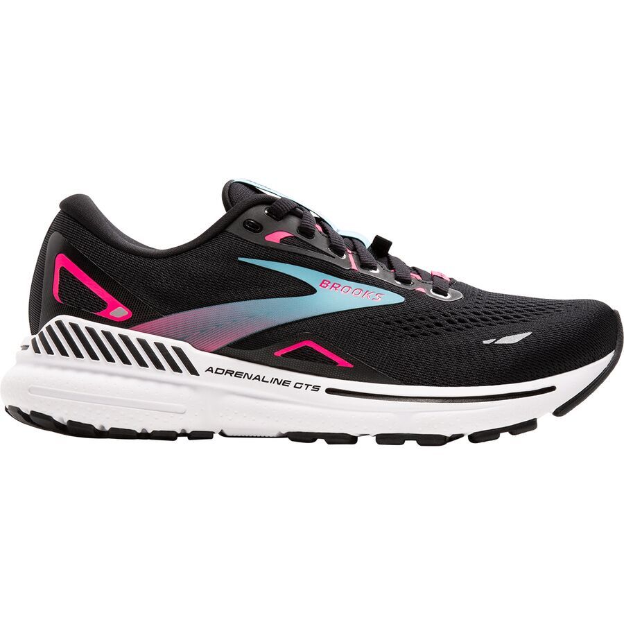 Brooks Adrenaline GTS 23 GTX Running Shoe - Women's Black/Knockout Pink/Aqua