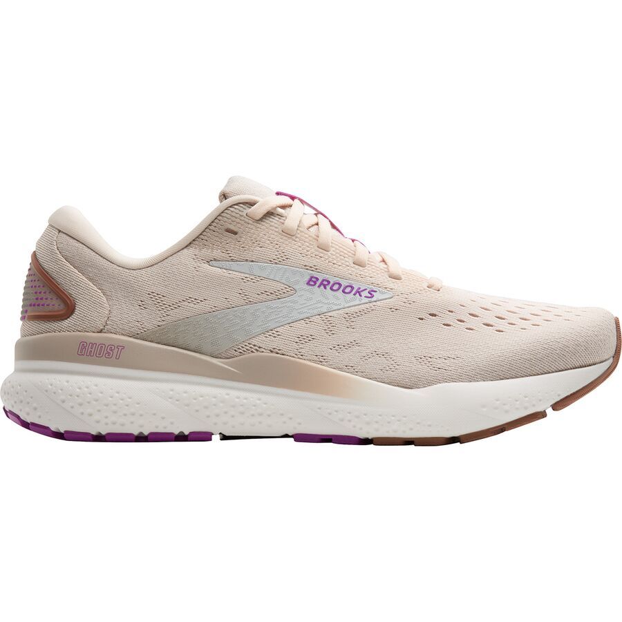Brooks Ghost 16 Shoe - Women's Almond Peach/Coconut/Purple
