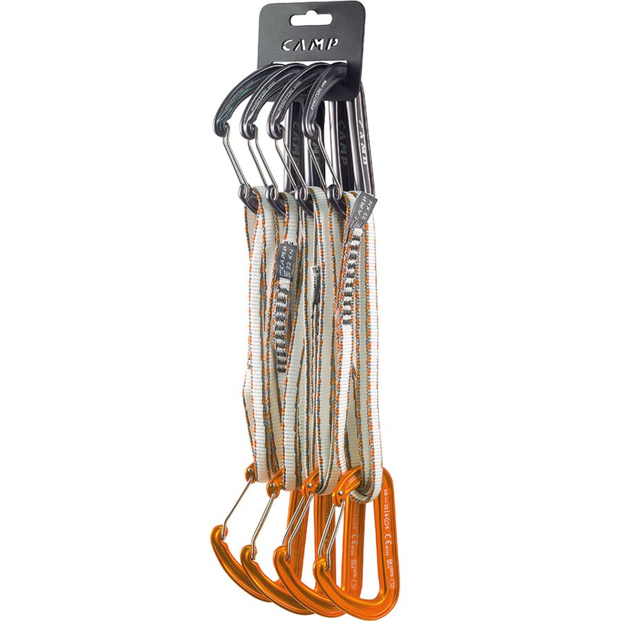 CAMP USA Alpine Express Dyneema Quickdraw - 4-Pack Gun Metal/Orange