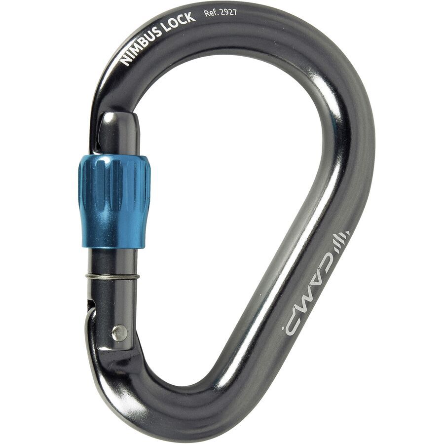 CAMP USA Nimbus Locking Carabiner Gunmetal/Blue