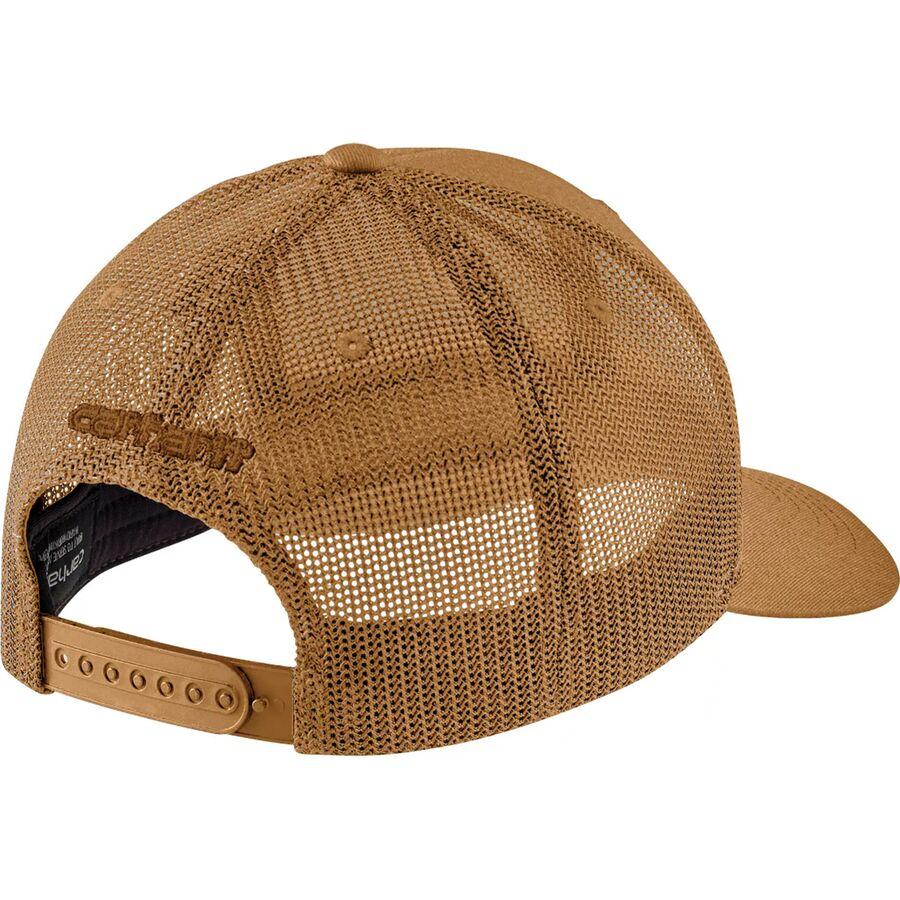 Carhartt Rugged Flex Twill Mesh-Back Logo Patch Cap Carhartt Brown/Honeycomb