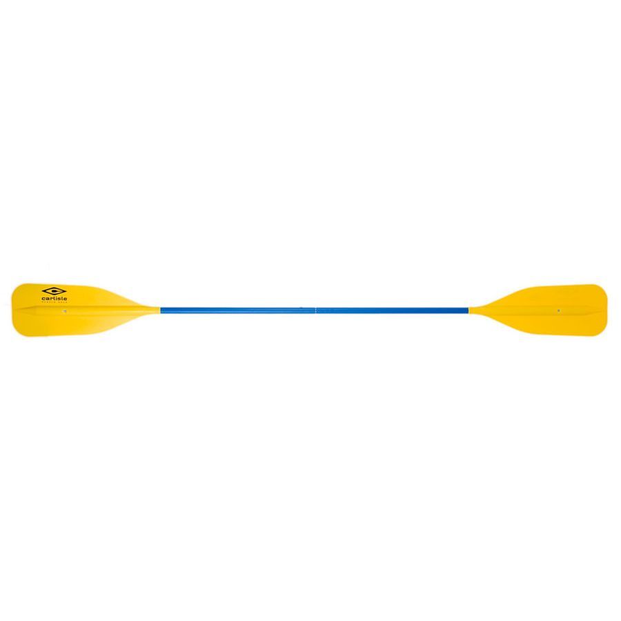 Carlisle Paddles Standard 2-Piece Paddle - Straight Shaft Yellow/Blue