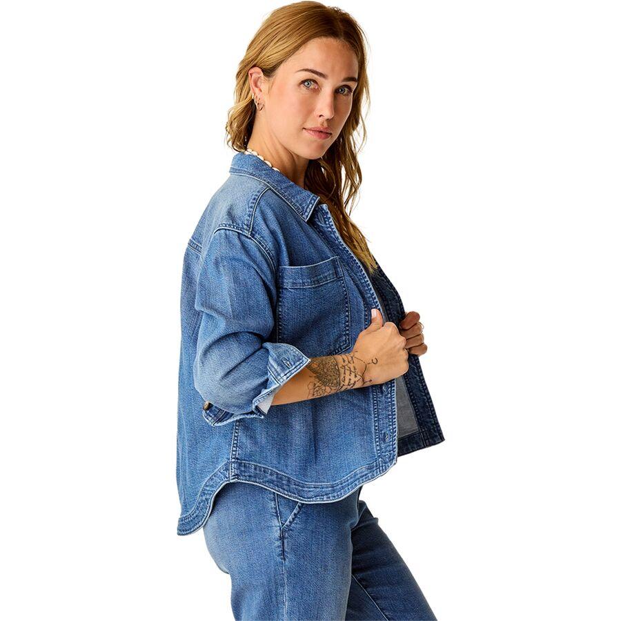 Carve Designs Flora Denim Shacket - Women's Magnolia