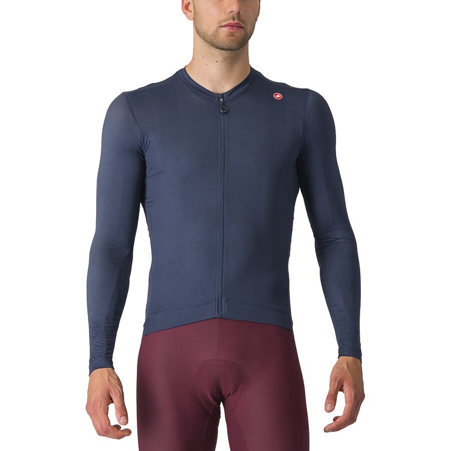 Castelli Espresso Long-Sleeve Jersey - Men's Belgian Blue/Silver Moon