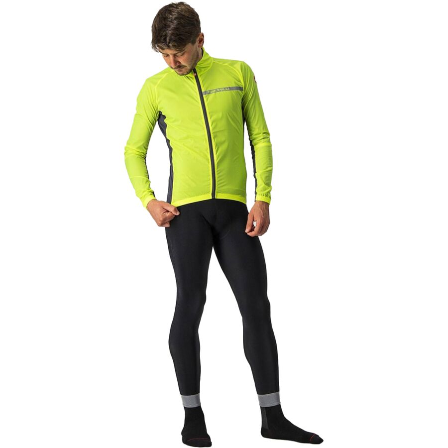 Castelli Squadra Stretch Jacket - Men's Electric Lime/Dark Gray
