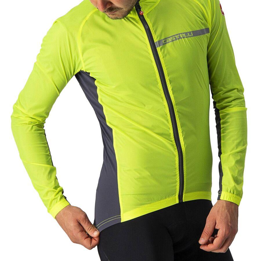Castelli Squadra Stretch Jacket - Men's Electric Lime/Dark Gray