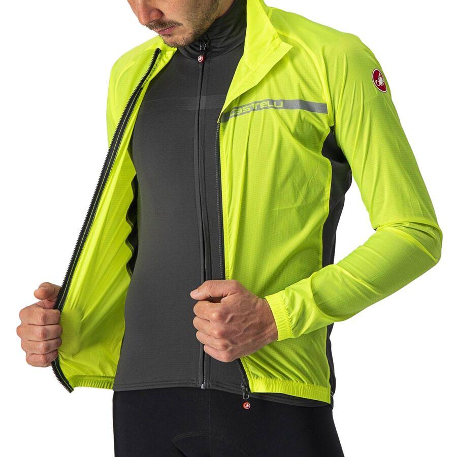 Castelli Squadra Stretch Jacket - Men's Electric Lime/Dark Gray