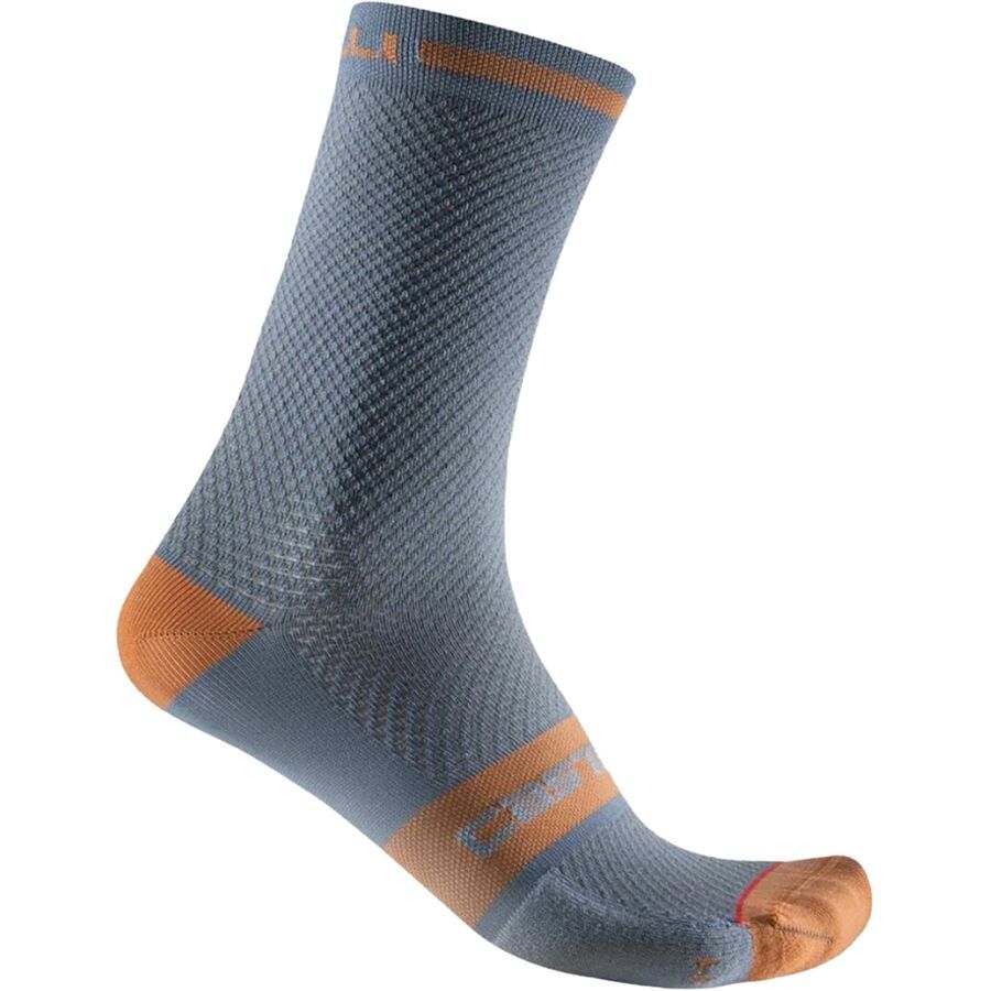Castelli Superleggera 18 Sock Light Steel Blue/Bronze