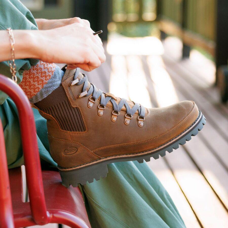 Chaco Fields Lace Waterproof Boot - Women's Maple Brown