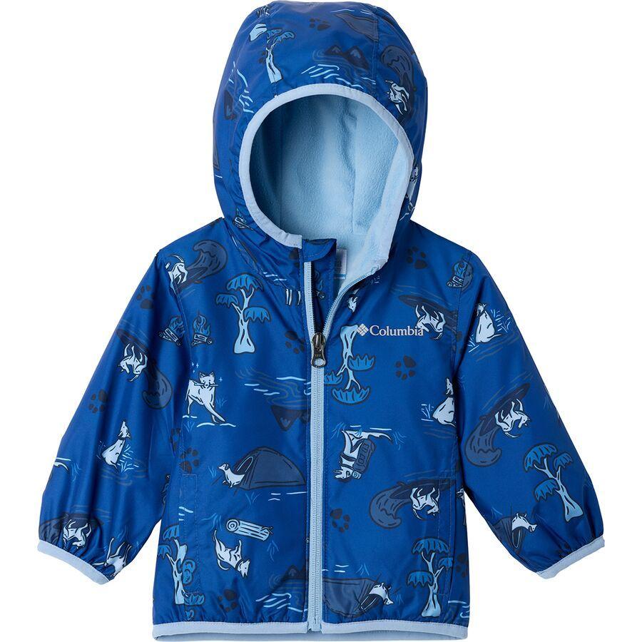Columbia Mini Pixel Grabber III Wind Jacket - Toddler Boys' Mountain Blue Trail Tails