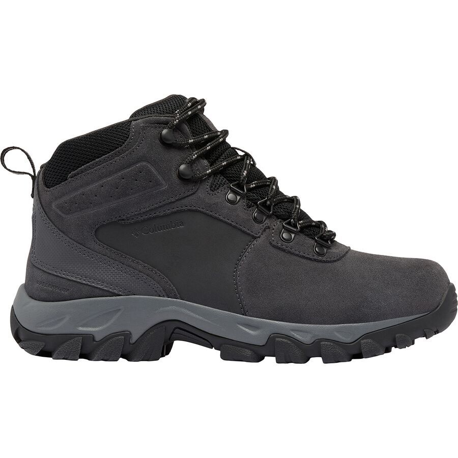 Columbia Newton Ridge Plus II Suede WP Wide Hiking Boot - Men's Shark/Black2