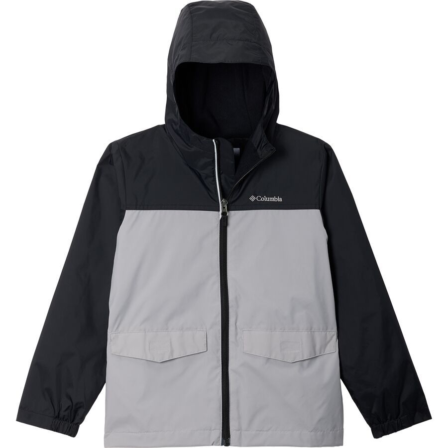 Columbia Rain-Zilla II Jacket - Boys' Black/Columbia Grey