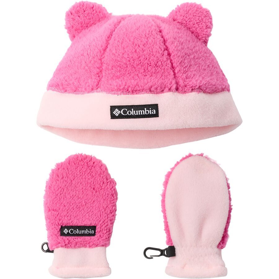 Columbia Rugged Ridge Beanie & Mitten - Infants' Pink Ice/Satin Pink