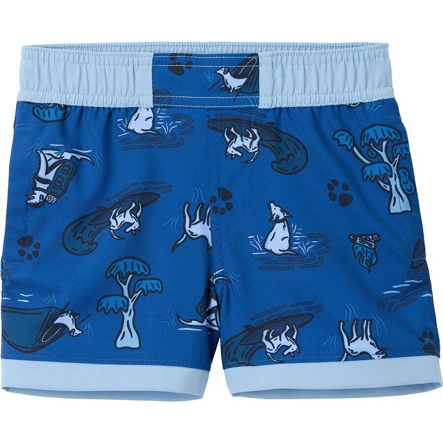 Columbia Sandy Shores Boardshort - Toddler Boys' Mountain Blue Trail Tails/Ripple Blue