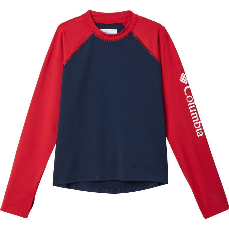 Columbia Sandy Shores Long-Sleeve Sunguard - Kids' Collegiate Navy/Mountain Red