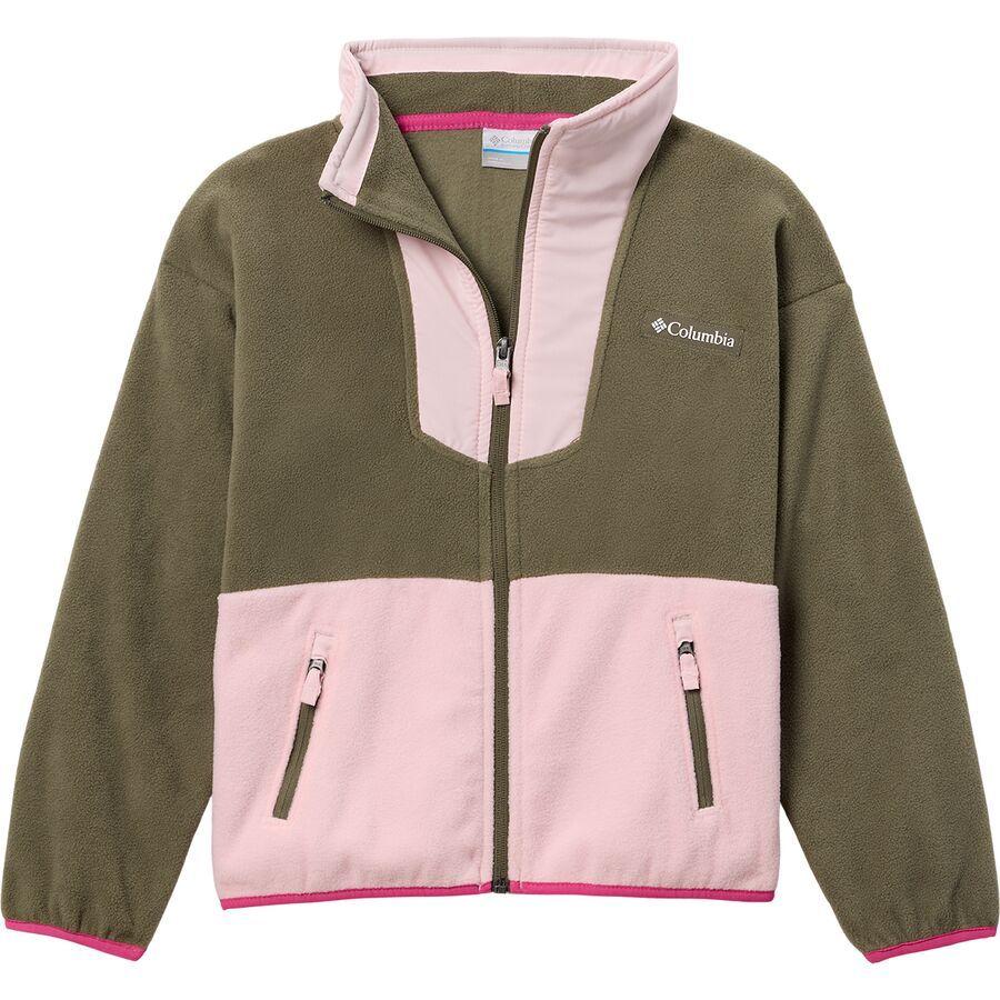 Columbia Sequoia Grove Full-Zip Fleece Jacket - Girls' Stone Green/Satin Pink