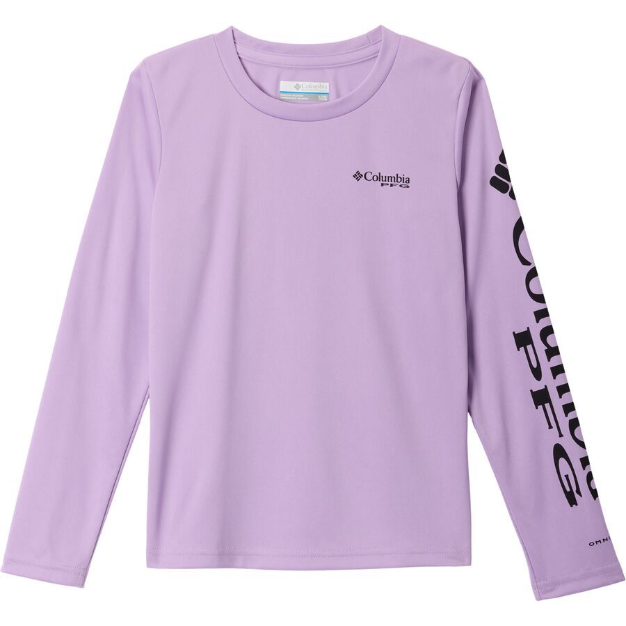 Columbia Tidal Long-Sleeve T-Shirt - Girls' Hydrangea/Black Logo