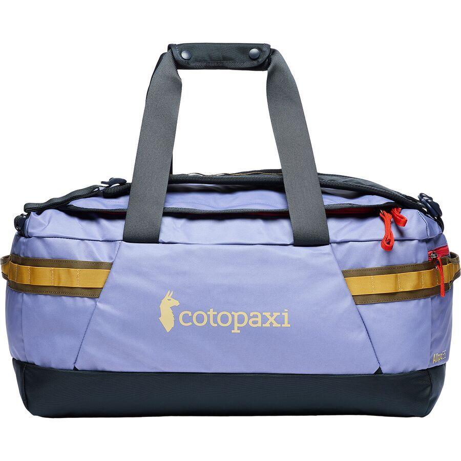 Cotopaxi Allpa Getaway 55L Duffel Bag Blue Smoke And Carbon