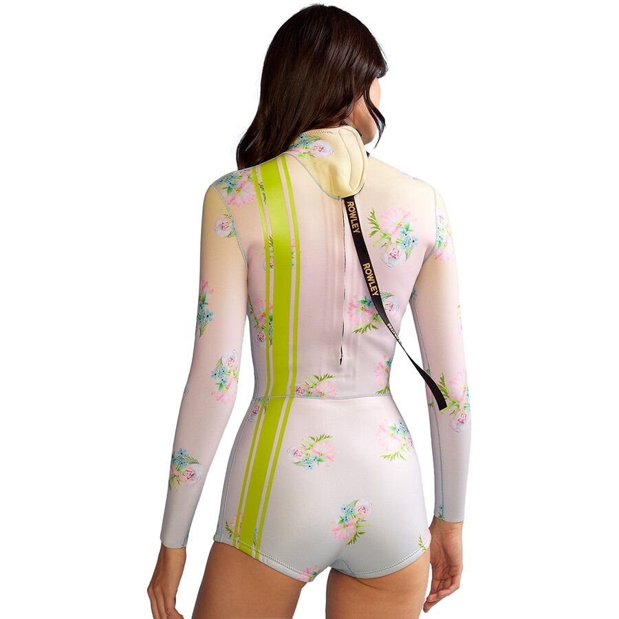 Cynthia Rowley Ombre Floral Spring Wetsuit - Women's Yellow Pink Blue Ombre