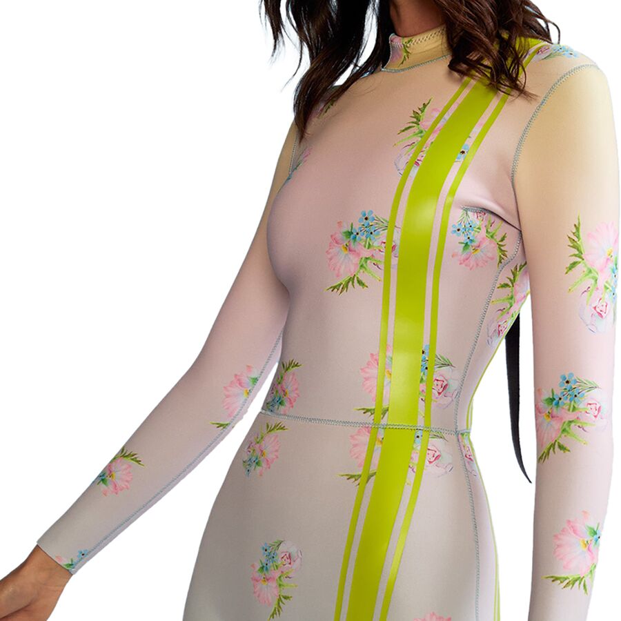 Cynthia Rowley Ombre Floral Spring Wetsuit - Women's Yellow Pink Blue Ombre