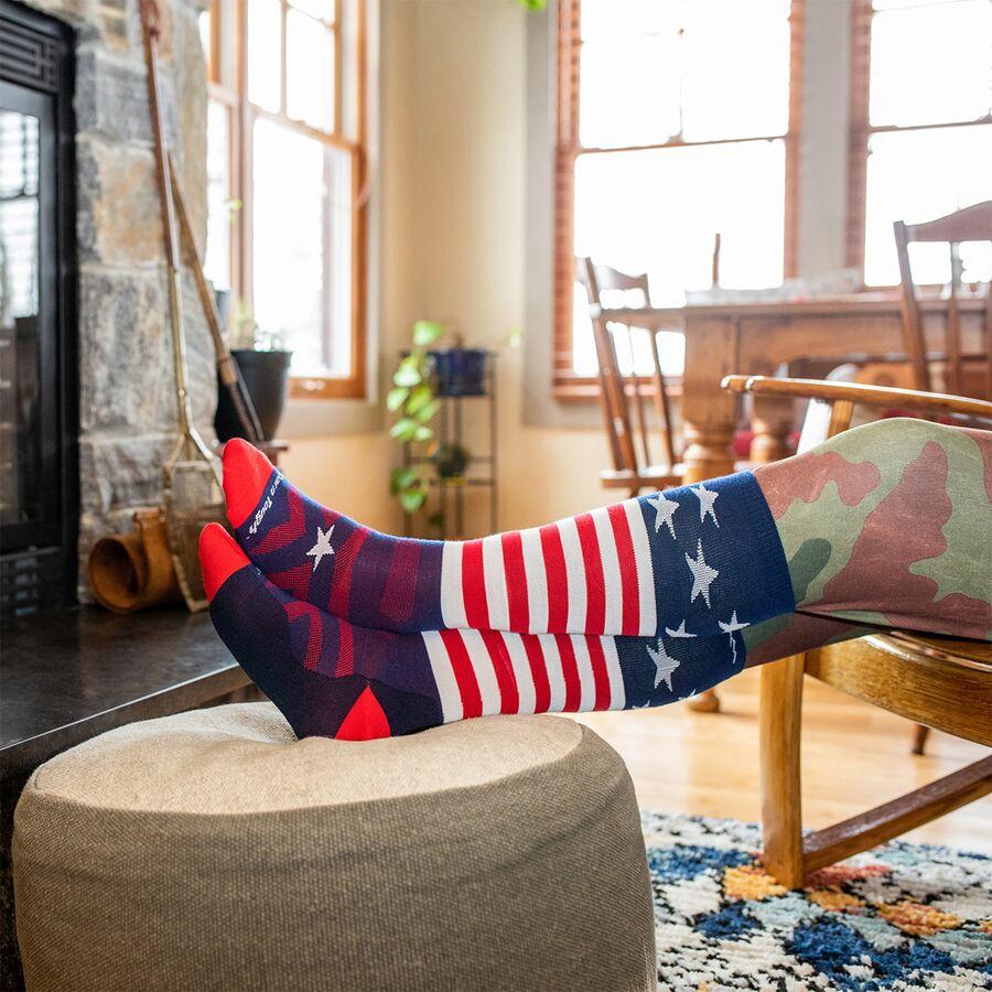 Darn Tough Captain Stripe OTC Ultra-Light Sock - Men's Stars And Stripes