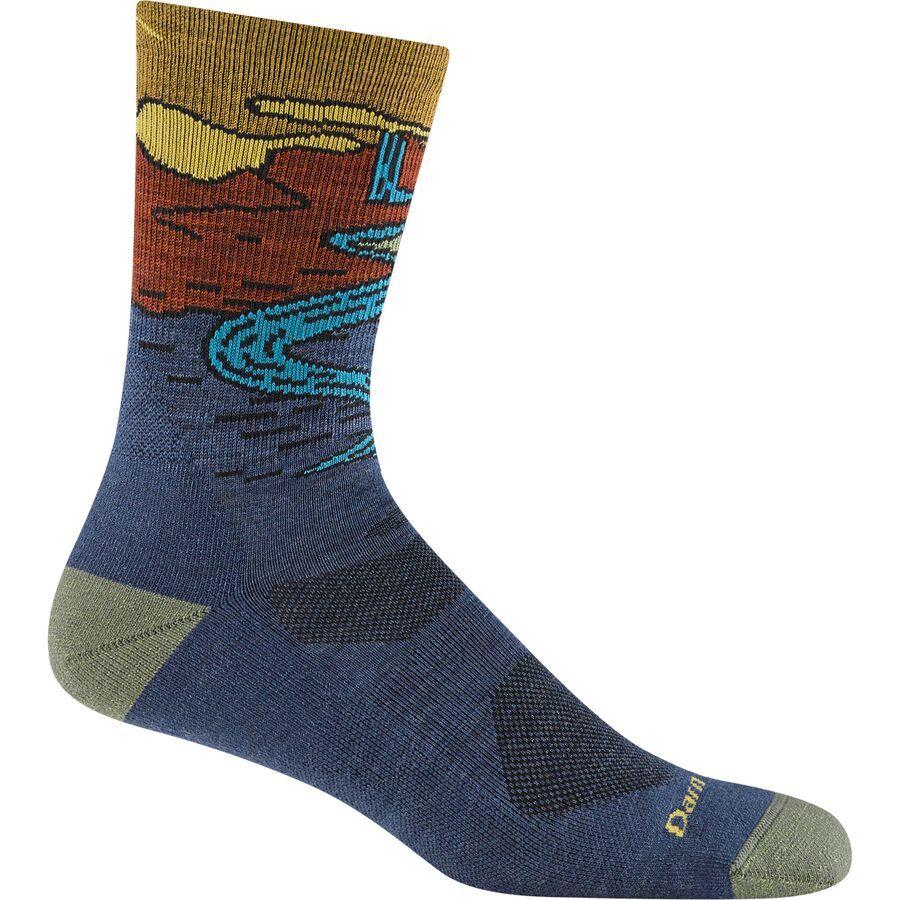 Darn Tough Chasing Waterfalls Lightweight Micro Crew Sock - Men's Denim